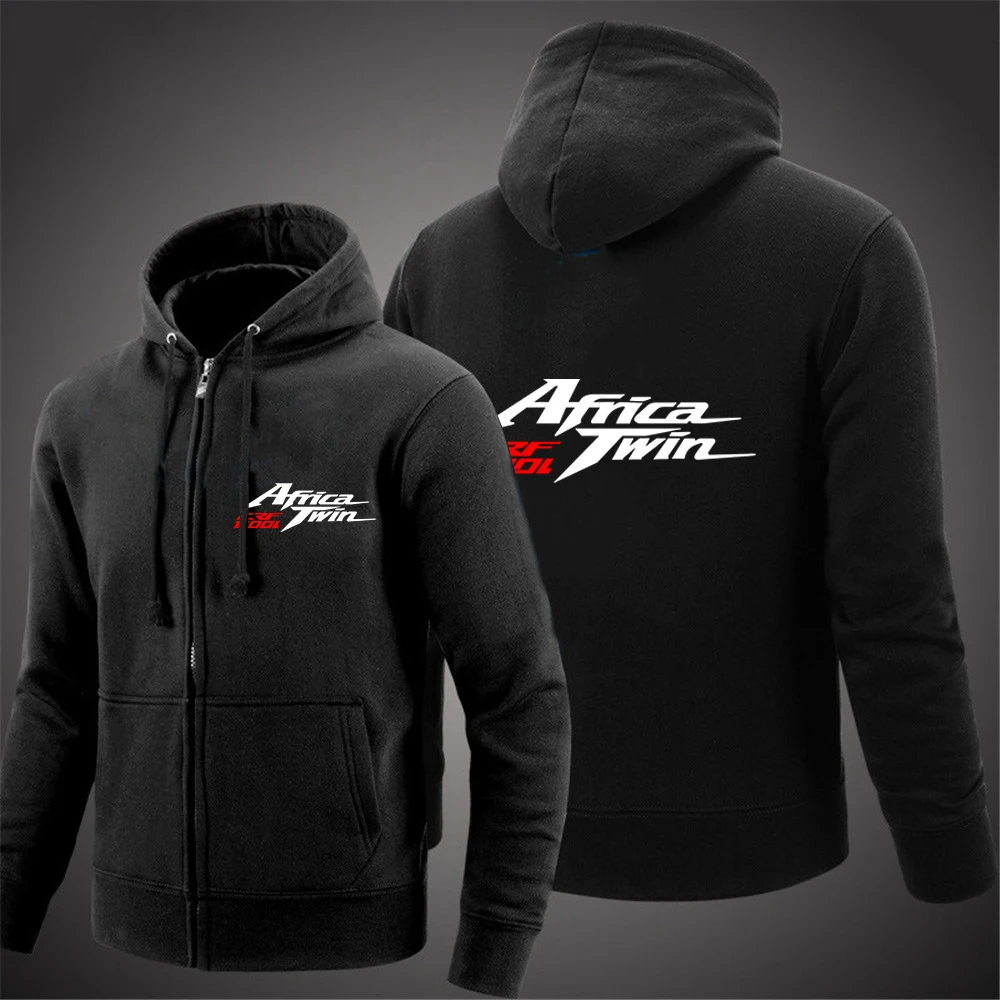 

Men Africa Twin Crf 1000 L Crf1000 Tops zipper Hoodies Jacket Motorcycle Print Punk Clothing High street Casual Sweatshirt Coats