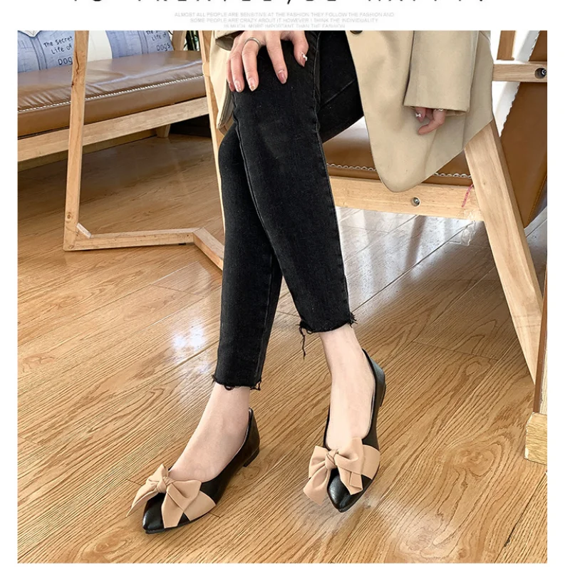 Women's Flat Heels Casual Leather Shoes 2023 New Office Worker Designer Solid Color Daily Versatile Comfortable Fashion Shoes
