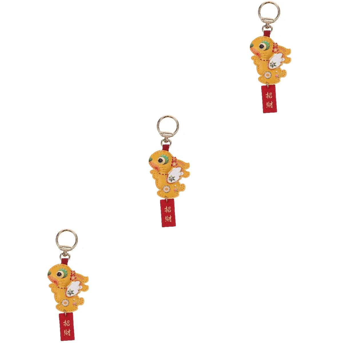 

3x Key Bunny Decorative Hanging Ornament Hanging Rabbit Ornament Bunny Pendant for Decor Hanging Car