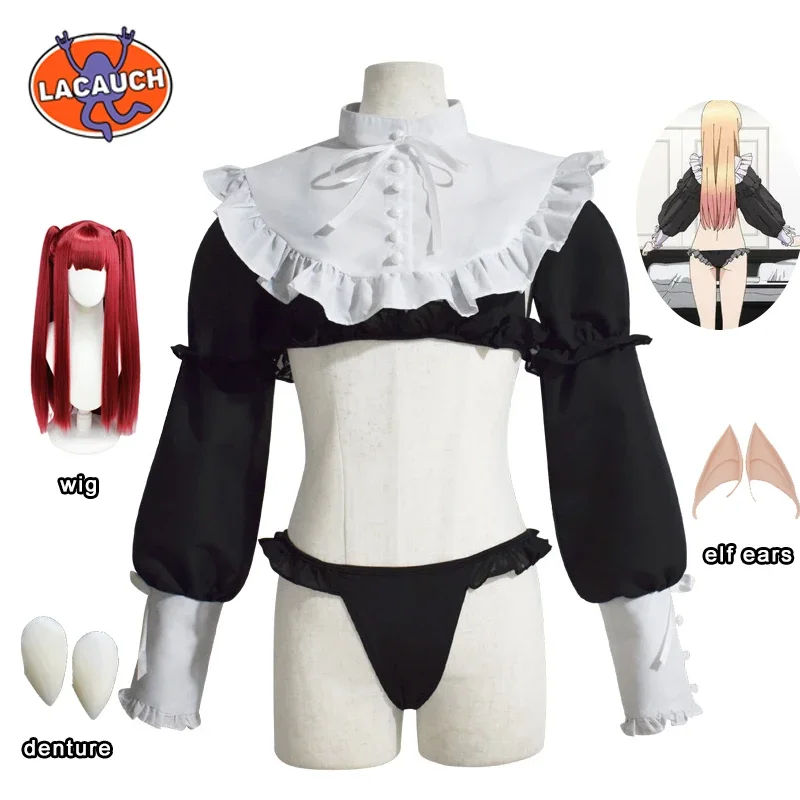 

Парик для косплея аниме «Мой наряд», косплей-костюм Марин и Китагава, мундир дьявола, служанки, зубной протез, эльфийские уши