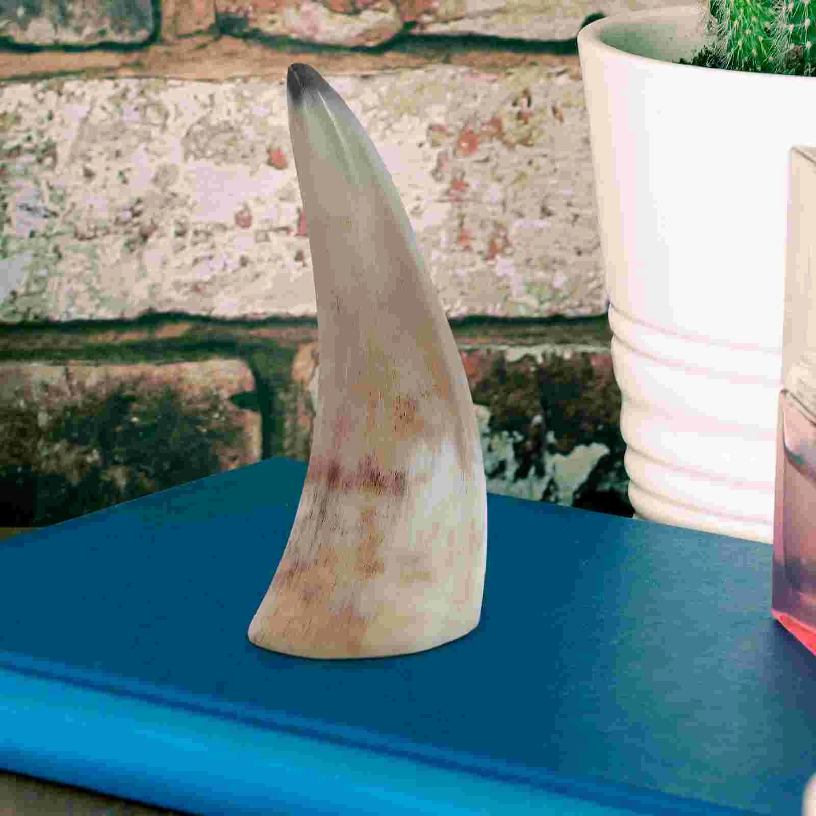 Рог стеклянная пивная чашка бык ремесло произведение искусства декор ручной