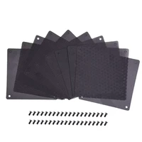 120 mm dust filter computer fan filter cooler pvc black dustproof case cover computer mesh 10 packs with 40 pieces of screws