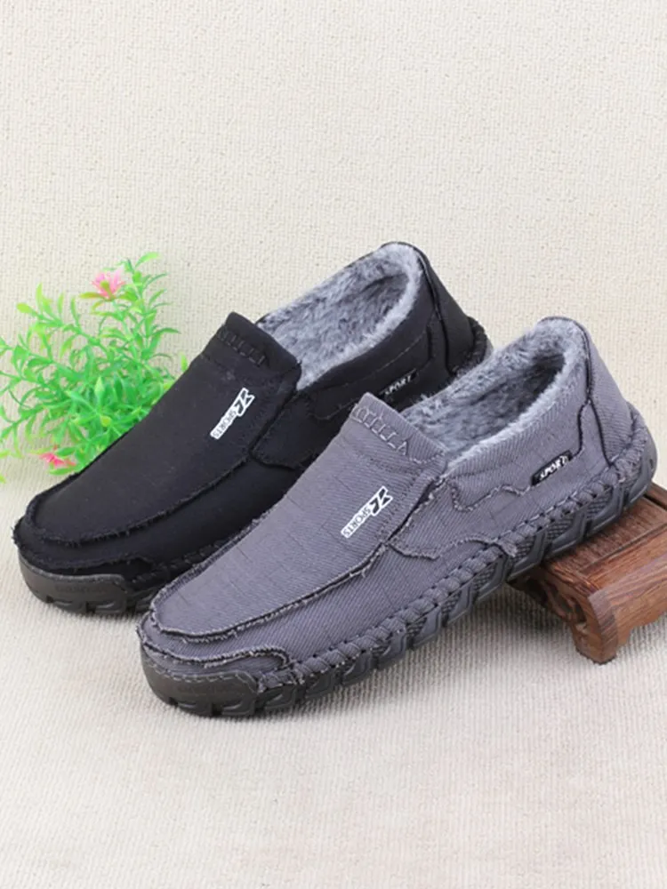 Мужская обувь на хлопковой подкладке зима 2024 новая старая пекинская тканевая