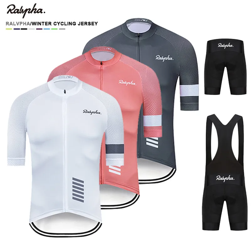 

Ralvpha Summer Cycling Jersey Short Sleeve Set Maillot Ropa Ciclismo Breathable Mountain rapha Bike Clothing MTB Cycle Clothes