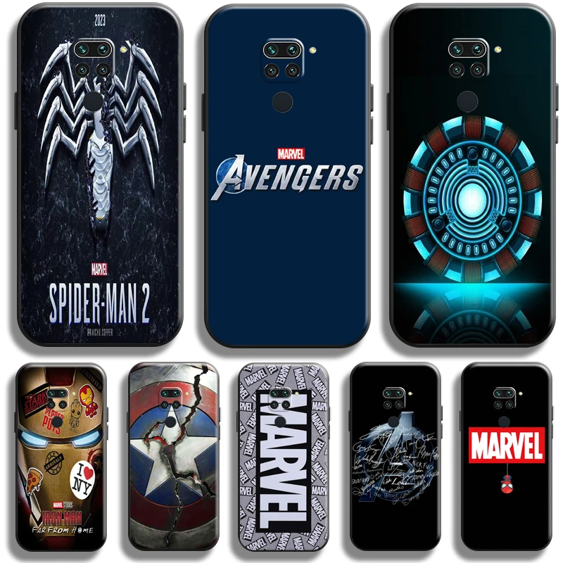 

Marvel Avenger Logo For Xiaomi Redmi Note 9 5G 9T 9S 9 Pro Phone Case Funda Soft Coque Silicone Cover Black TPU