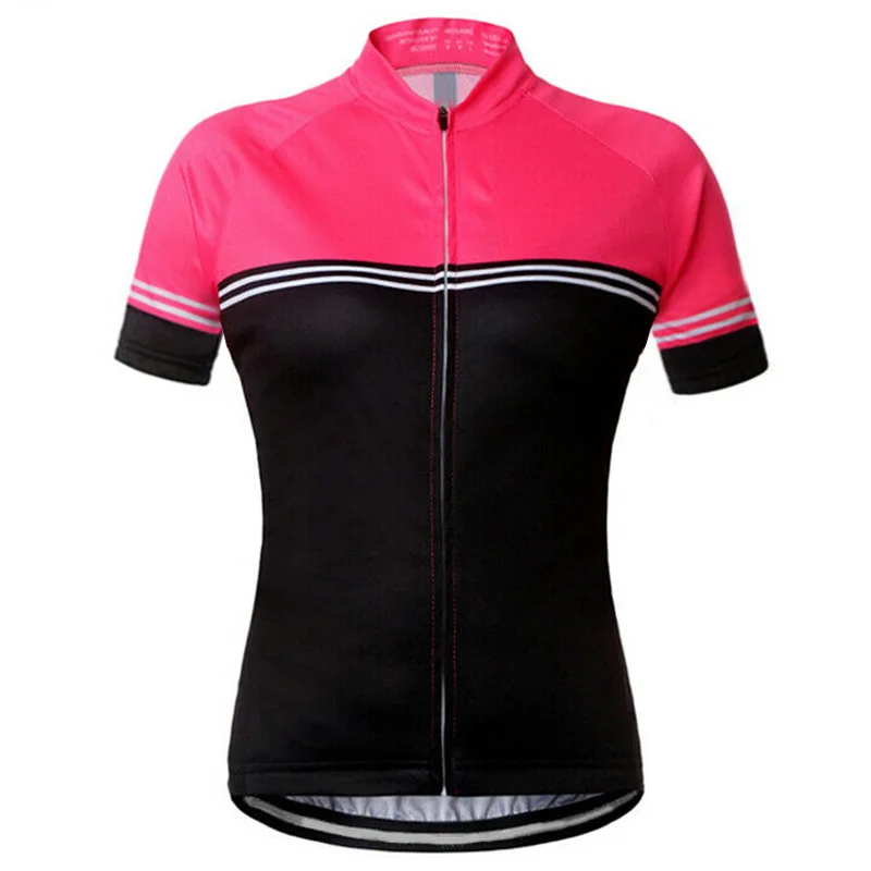 

Fashion Woman Short Sleeve Bike Jersey Bicycle Summer Top Cycling Wear Rece Moto Downhill Road Zipper Jacket Gear Sport Shirt