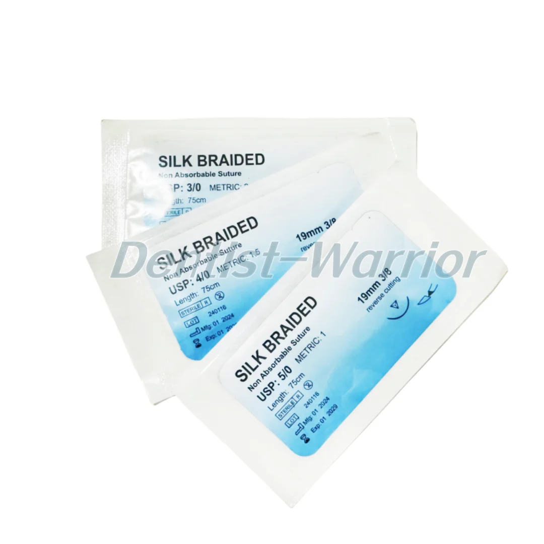 50 шт. стоматологические шовные плетеные невпитывающие игольные практические