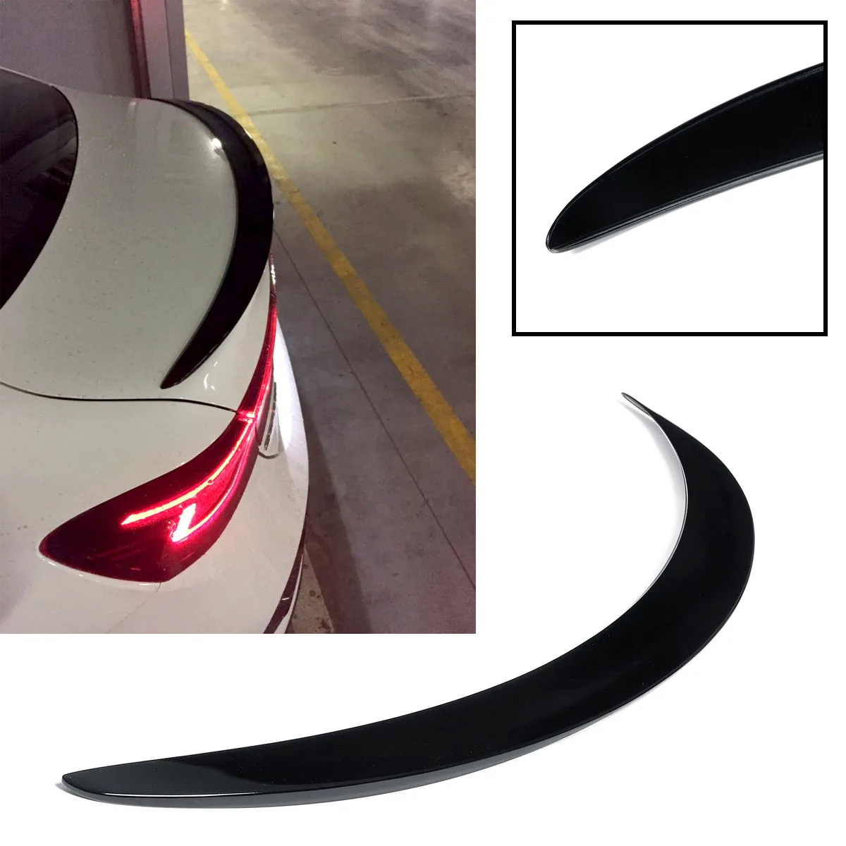 

RMAUTO Glossy Black Car Rear Trunk Spoiler Lip Wing Body Kit For Kia Cerato Forte K3 2019-2021 Rear Spoiler Wing Car Accessories