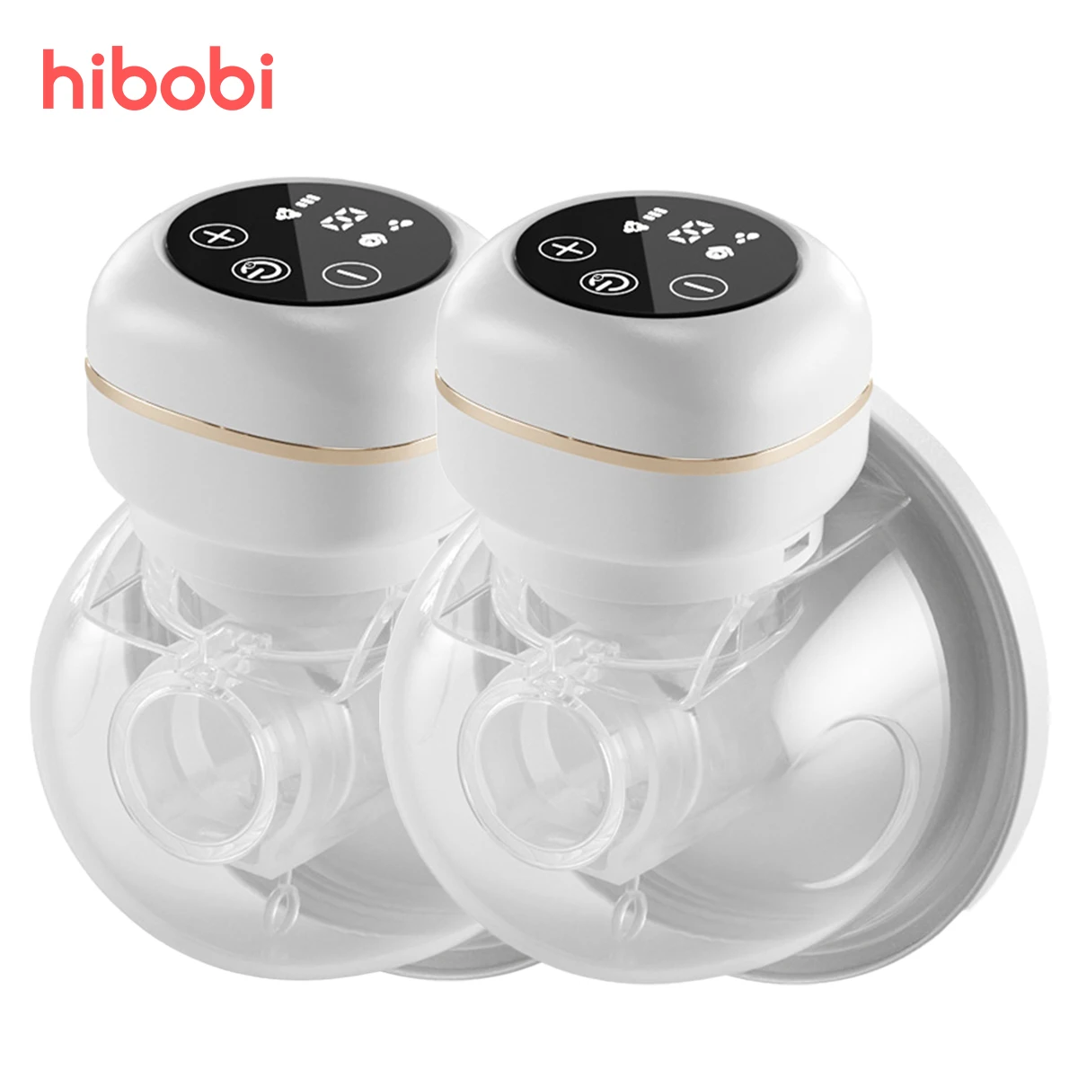 hibobi Electric Breast Pump LED Display Hands-Free Portable Milk Extractor Wearable Silent Automatic Milker