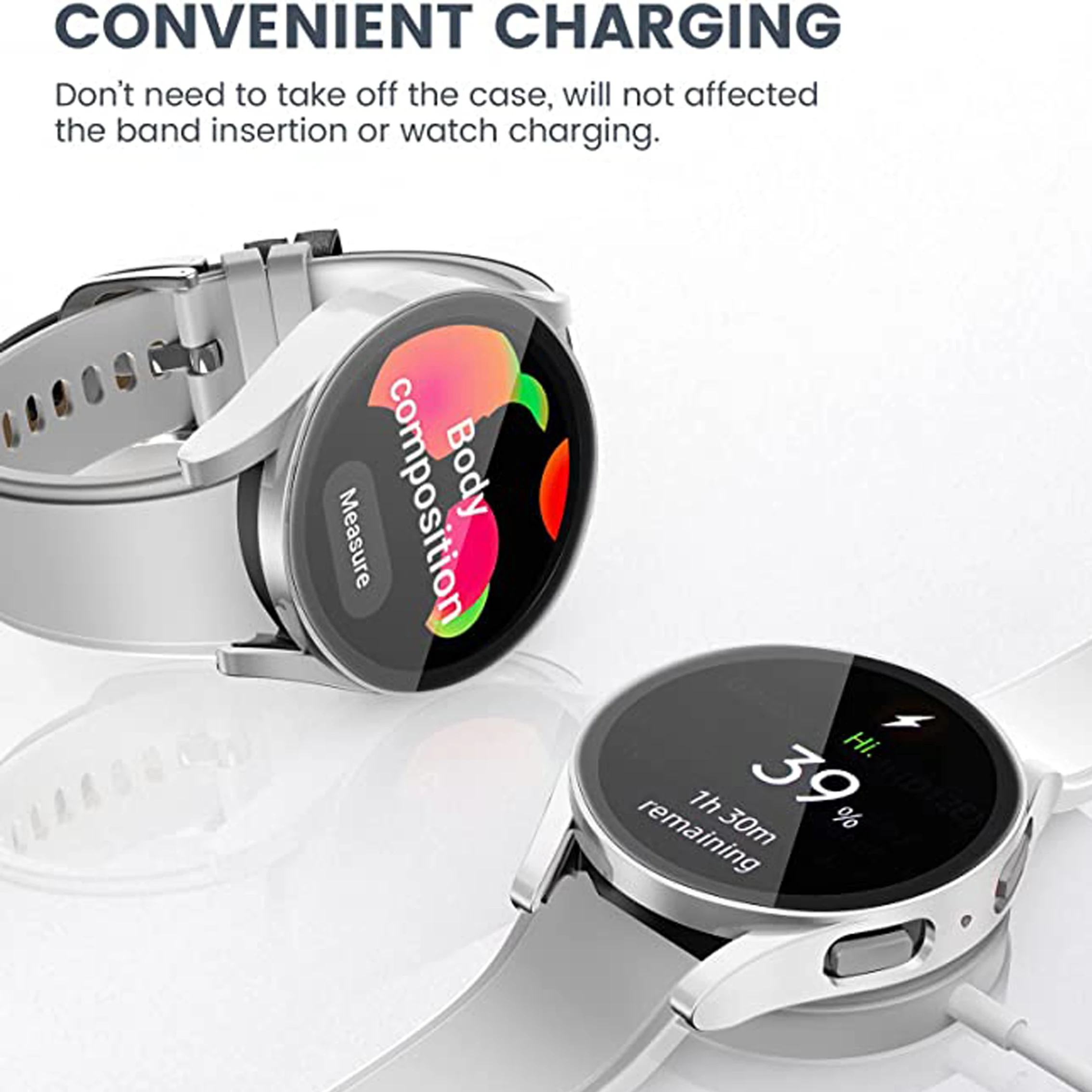 Стекло и чехол для Samsung Galaxy Watch 5 40 мм 44 чехол-бампер из поликарбоната всесторонняя