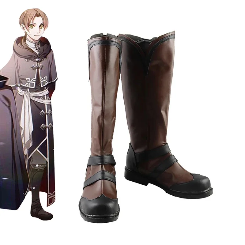 Mushoku Tensei Rudeus Greyrat Сапоги для косплея Обувь на заказ Мужчины Женщины Аниме Хэллоуин
