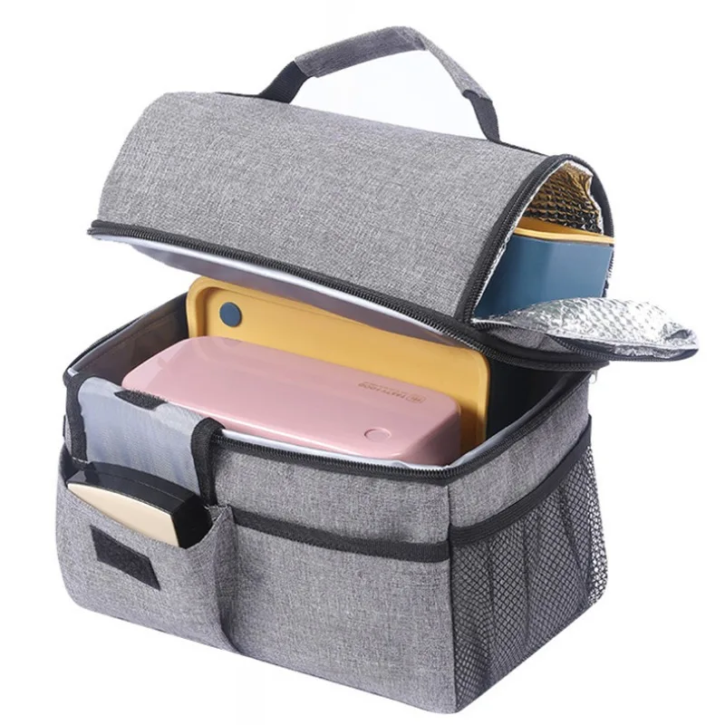 

Thicken Double Layer Picnic Bag Camping Lunch Bag Travel Cooler Box Durable Oxford Insulated Bag Outdoor Food Preservation Bag