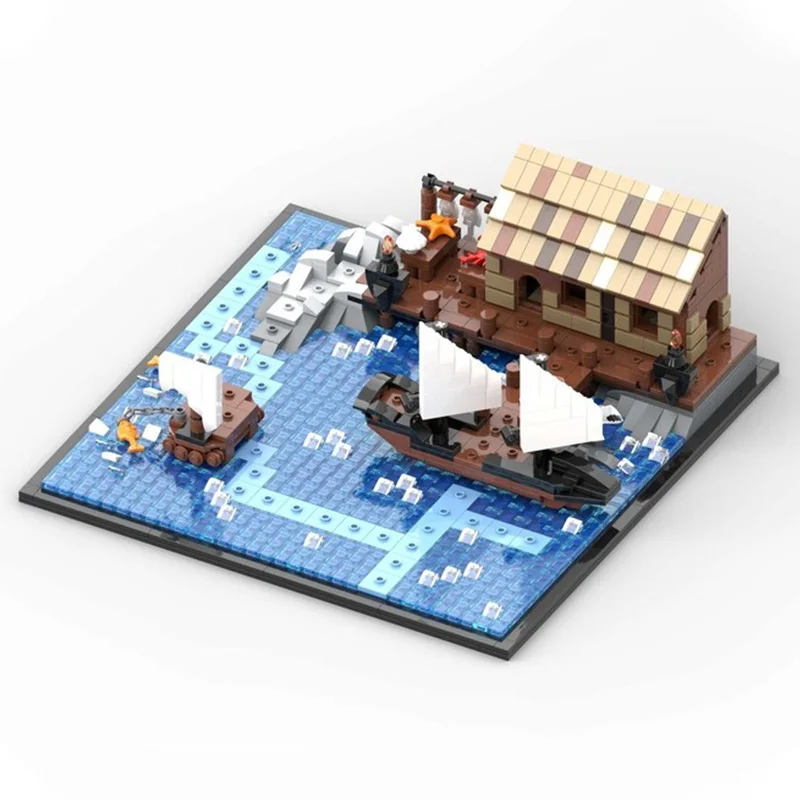 1245 шт. MOC Legendary Heroica Drandora Port Модель Строительные блоки Архитектура Креативные рождественские подарки Идея Игрушки Образование Дети (art.: 3920d335afbca) - 3920d335afbca
