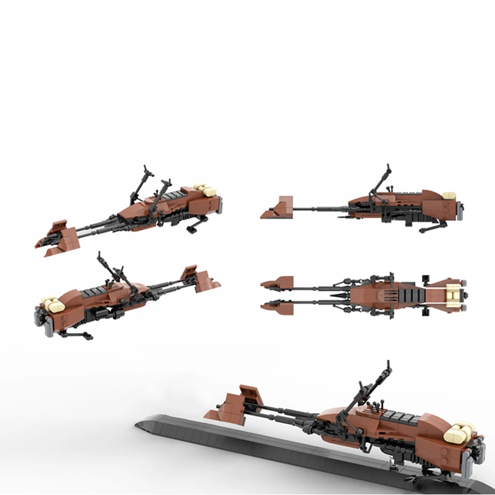 MOC Space Classic Movie Flying Motorcycle Building Block set 74-Z Speeder Bike Model DIY Brick Toys for Children Birthday Gift