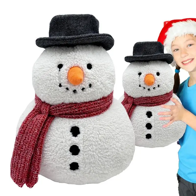 

Stuffed Snowman Plush Christmas Plush Toy Cartoon Snowman Dolls Snowman Doll With Scarf And Hat Seasonal Decors For Living Room