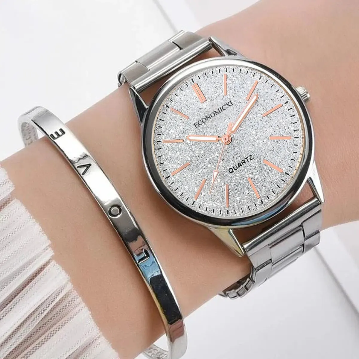 Набор цветных аналоговых и цифровых часов из сплава для девочек