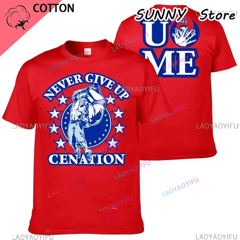 Фото Новая футболка John Cena Never Give Up Cenation You Cant See Me с 3D принтом для мужчин и женщин, модная повседневная детская одежда с короткими рукавами и круглым вырезом №3
