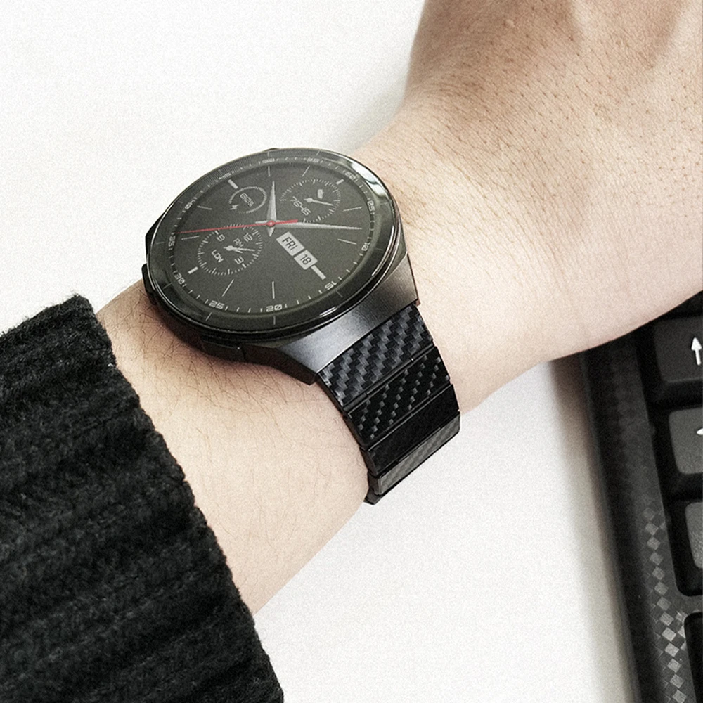 Carbon Fibre Strap For Amazfit GTR 4 3 2 3pro 47mm 42mm Band For amazfit GTS 3 2 2e Stratos 2 2S 3 Bracelet Correa Bip U S Lite