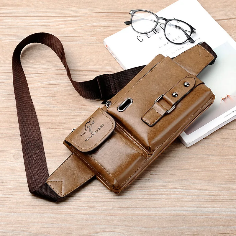 

New Men's Waist Bag Multifunctional Large-capacity Backpack Shoulder Messenger Bag Tool Storage Bag