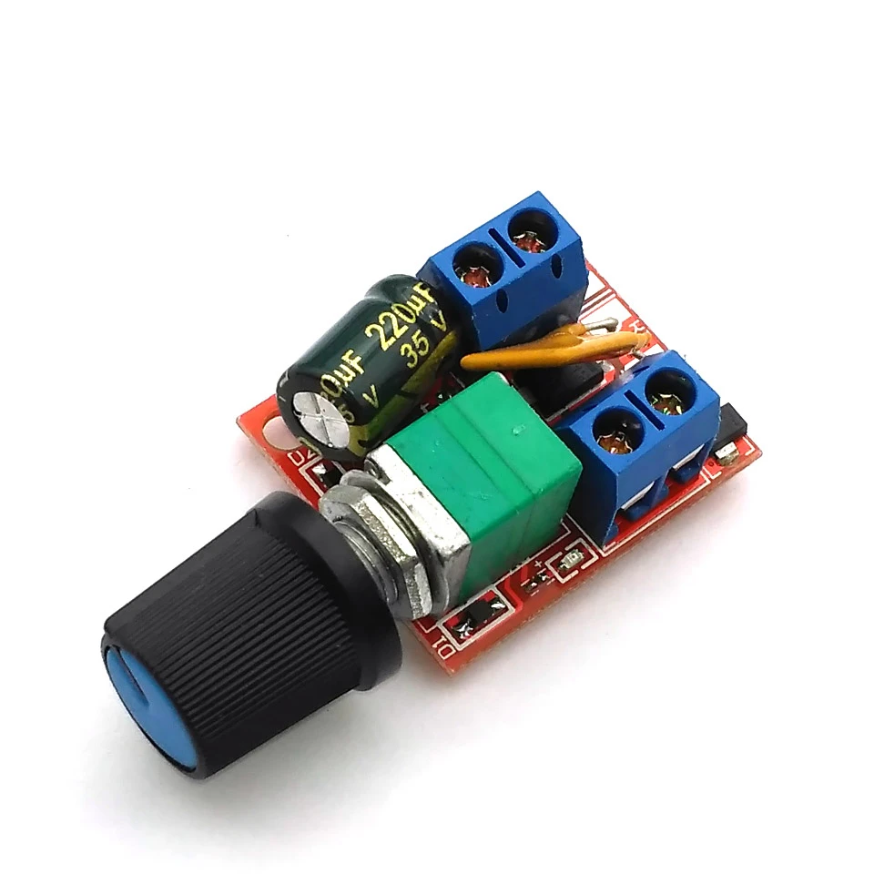 

Hot Sale Mini 5A PWM Max 90W DC Motor Speed Controller Module 3V-35V Speed Control Switch LED Dimmer