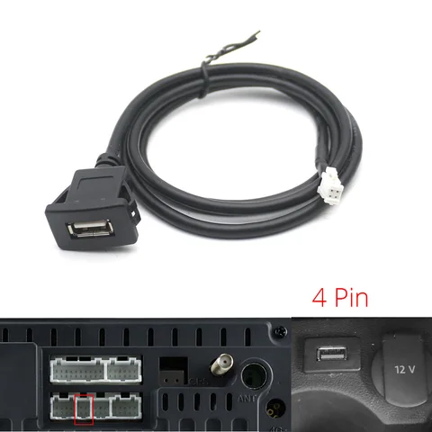 Автомобильный радиоприемник Android мультимедийный проигрыватель 4 6 Pin к USB разъем панель приборной панели кабель адаптер Передача данных Зарядка