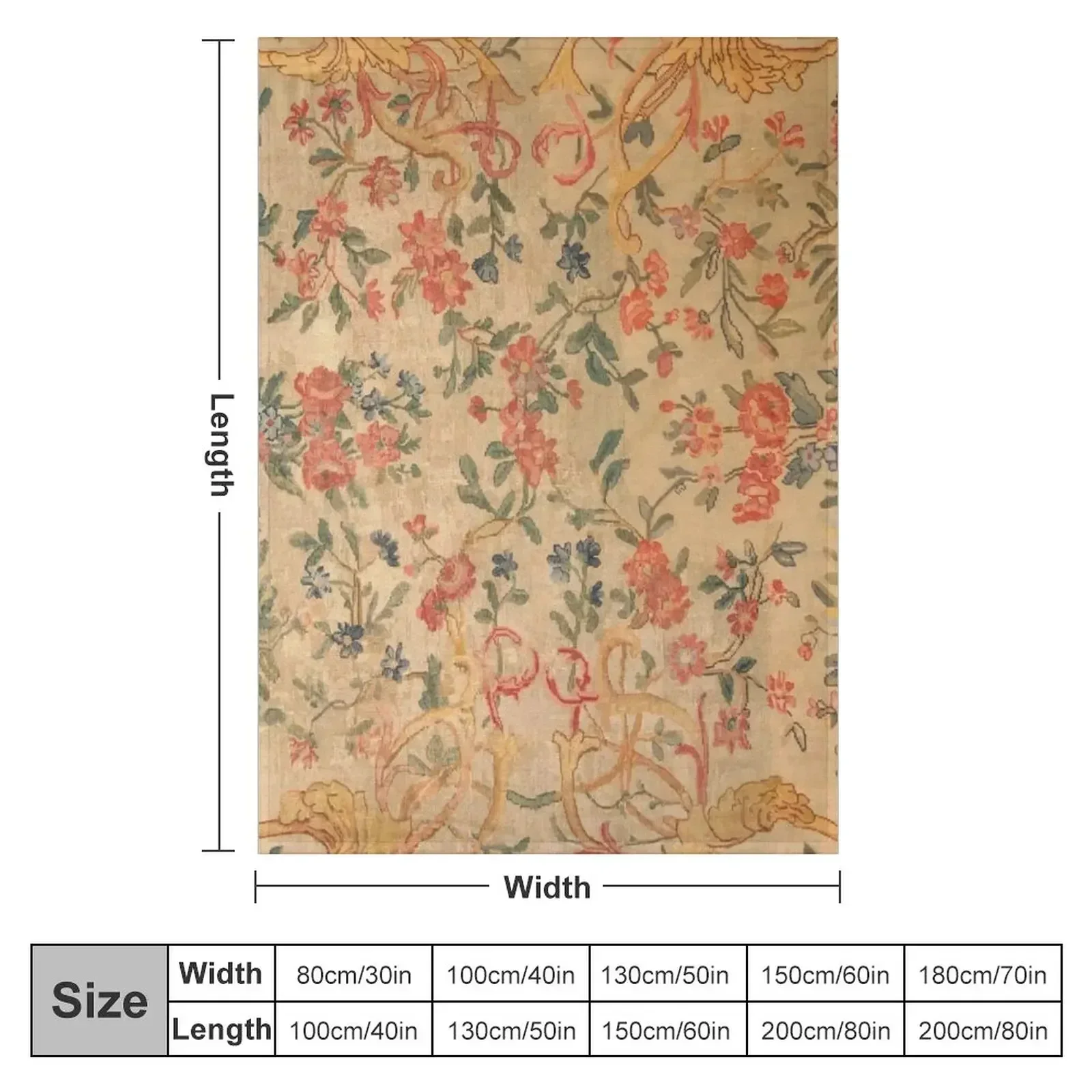 Антикварный французский коврик Savonnerie с принтом самое мягкое утяжеленное