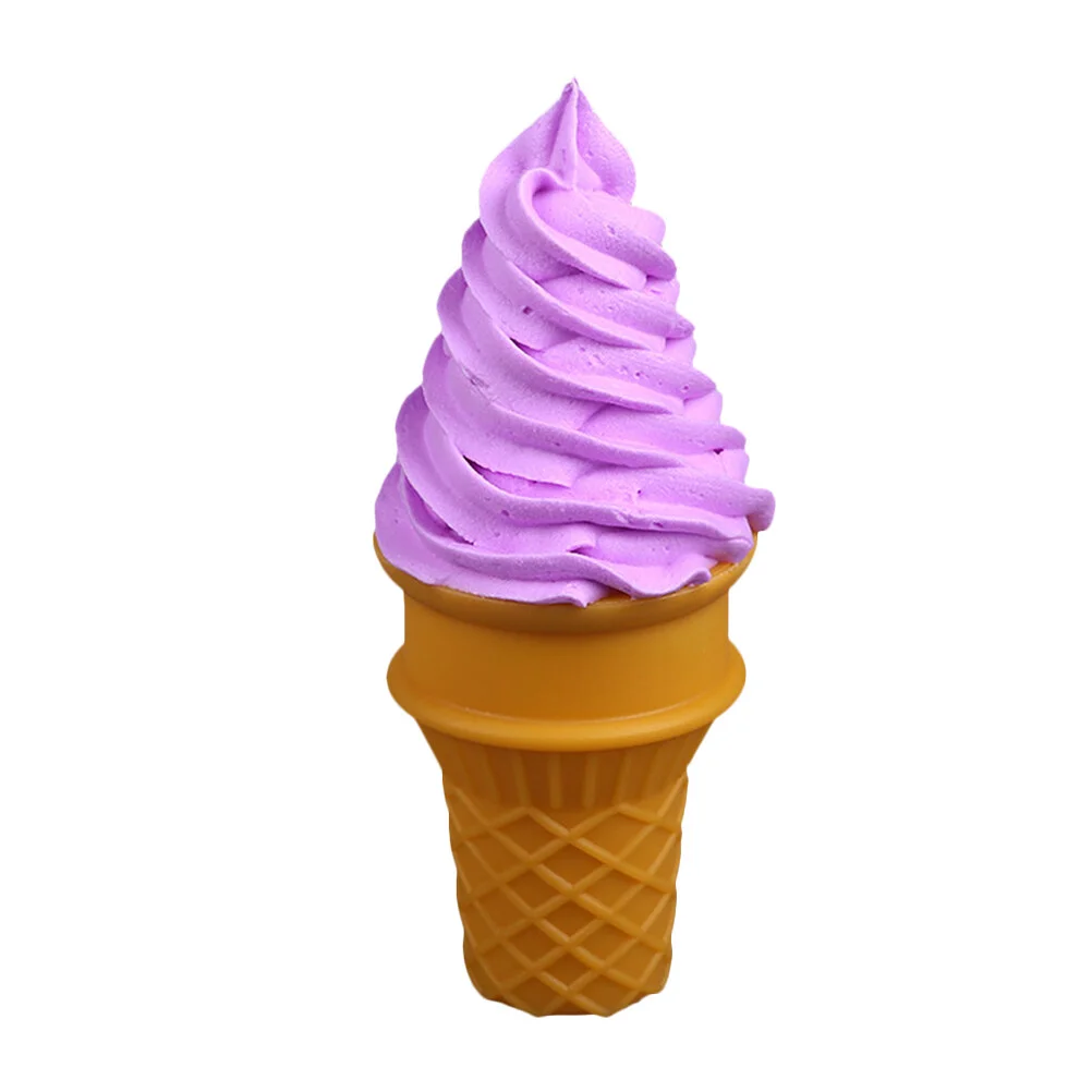 

Mini Food Egg Roll Fake Ice-cream Photo Prop Teaching Aids Purple Plastic False Model Toy