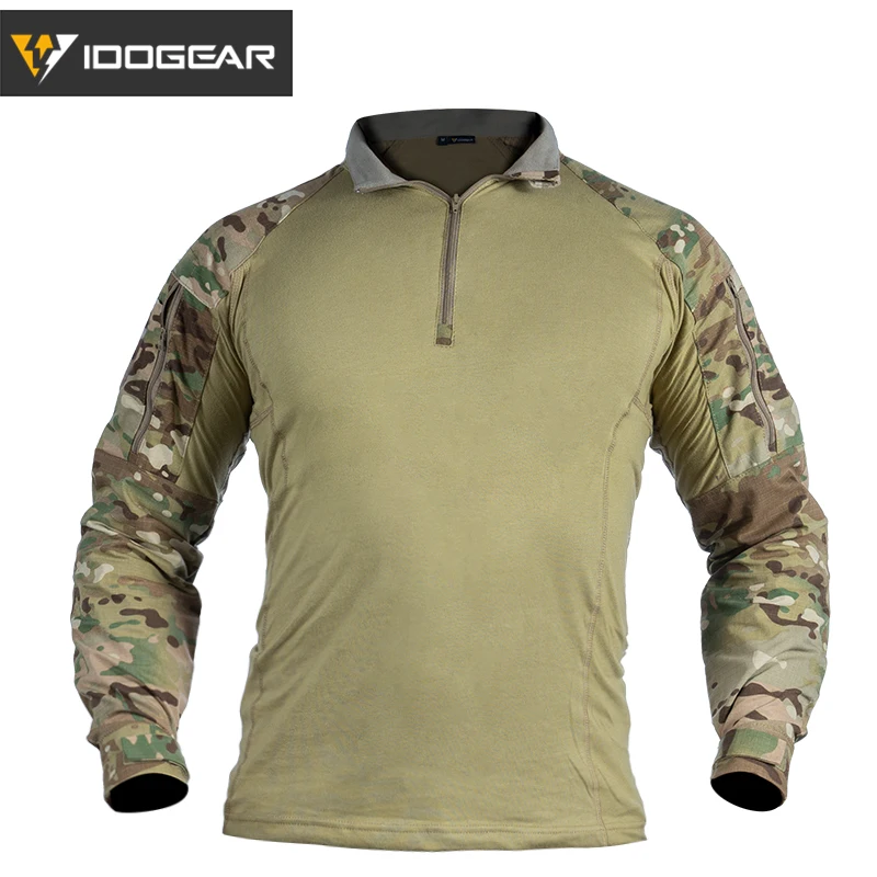 Фото IDOGEAR Тактическая боевая рубашка G4 BDU с подушечками Рубашка с длинными рукавами Одежда для улицы Тонкая эластичная ткань 3112 №2