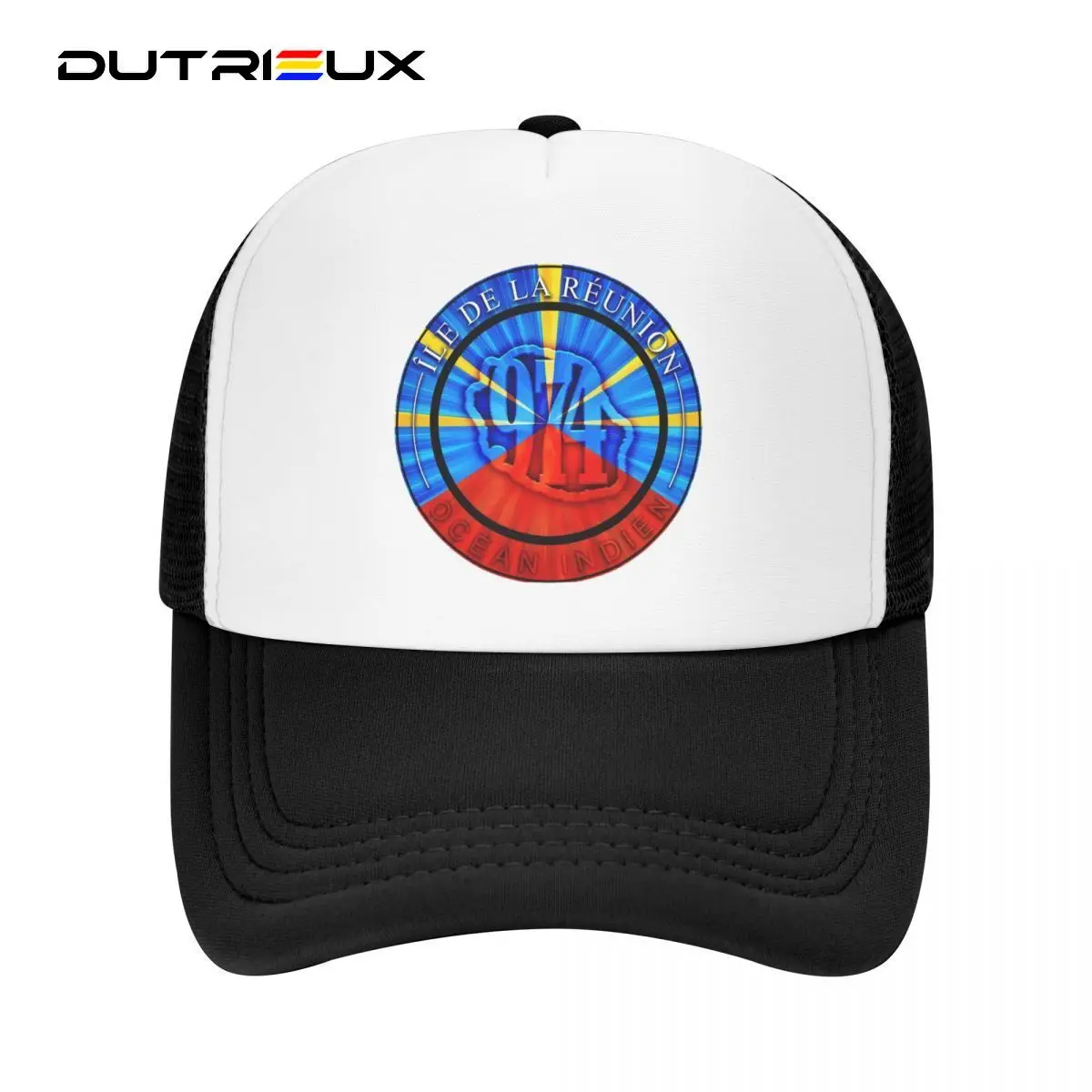 

DUTRIEUX Custom 974 Reunion Island Flag Baseball Cap Sports Women Men's Adjustable Trucker Hat Spring Snapback Caps