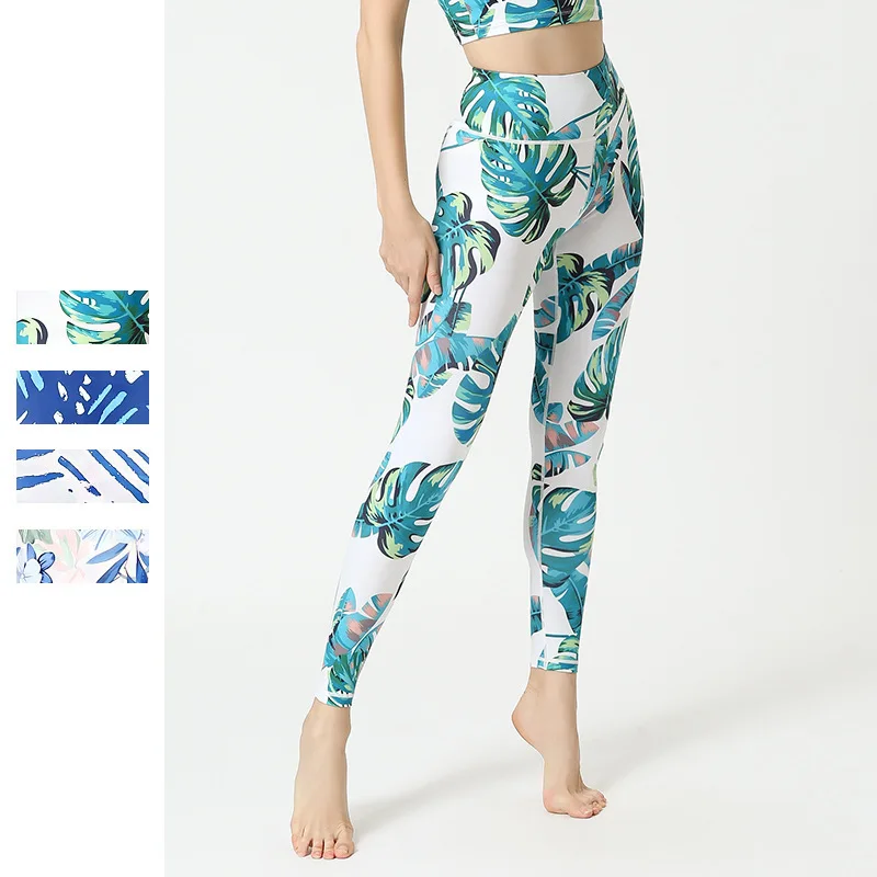 

Европейские и американские штаны для йоги с принтом, женские облегающие штаны с высокой талией для тренажерного зала, спортивная одежда для фитнеса и йоги, Прямая поставка с завода Sa