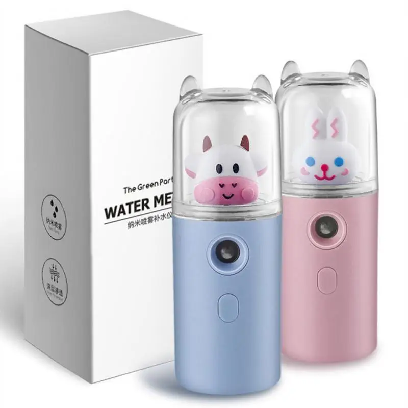 

30ml Mini Cute Nano Mist Sprayer Facial Steamer Humidifier USB Rechargeable Face Moisturizing Nebulizer Beauty Skin Care Tools