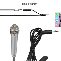 the new4color handheld mic portable mini 3 5mm stereo studio microphone for laptop pc desktop mic ktv karaoke 5 5cm1 8cm