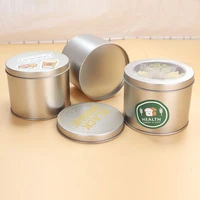 50pcs Round Clear Window Tinplate Case Aluminum  Metal Tins with Lids Candle Making Container Box Can Home Storage Collections