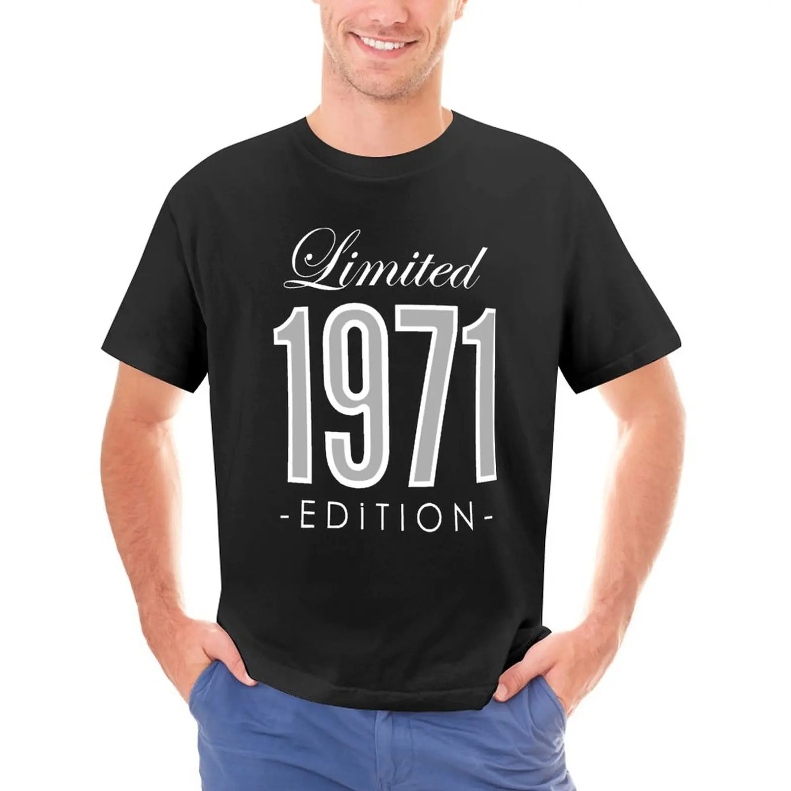 

1971 Limited Edition Birthday T Shirt Meaning Trending T-Shirt Crew Neck Printed 100% Cotton Tee Shirt Classic Summer Tees Man