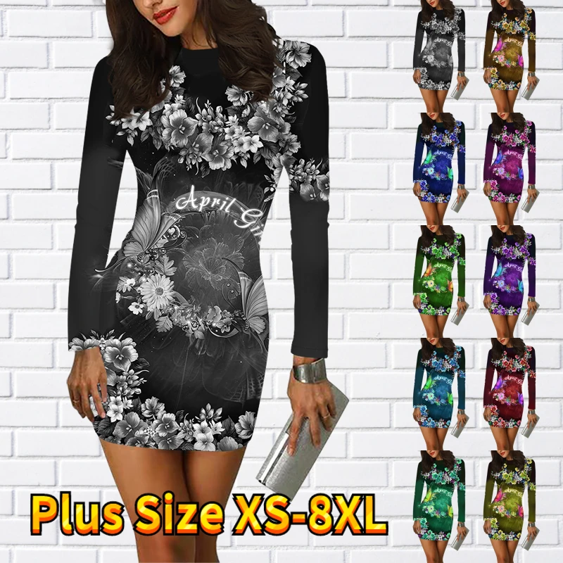 

Женская элегантная юбка-футляр с круглым вырезом, с длинным рукавом