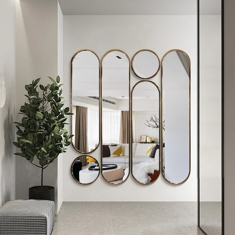 

Luxury Design Wall Mirror Funky Water Drop Vanity Living Room Mirror Bathroom Long Espejos Decorativos Nordic Home Decor