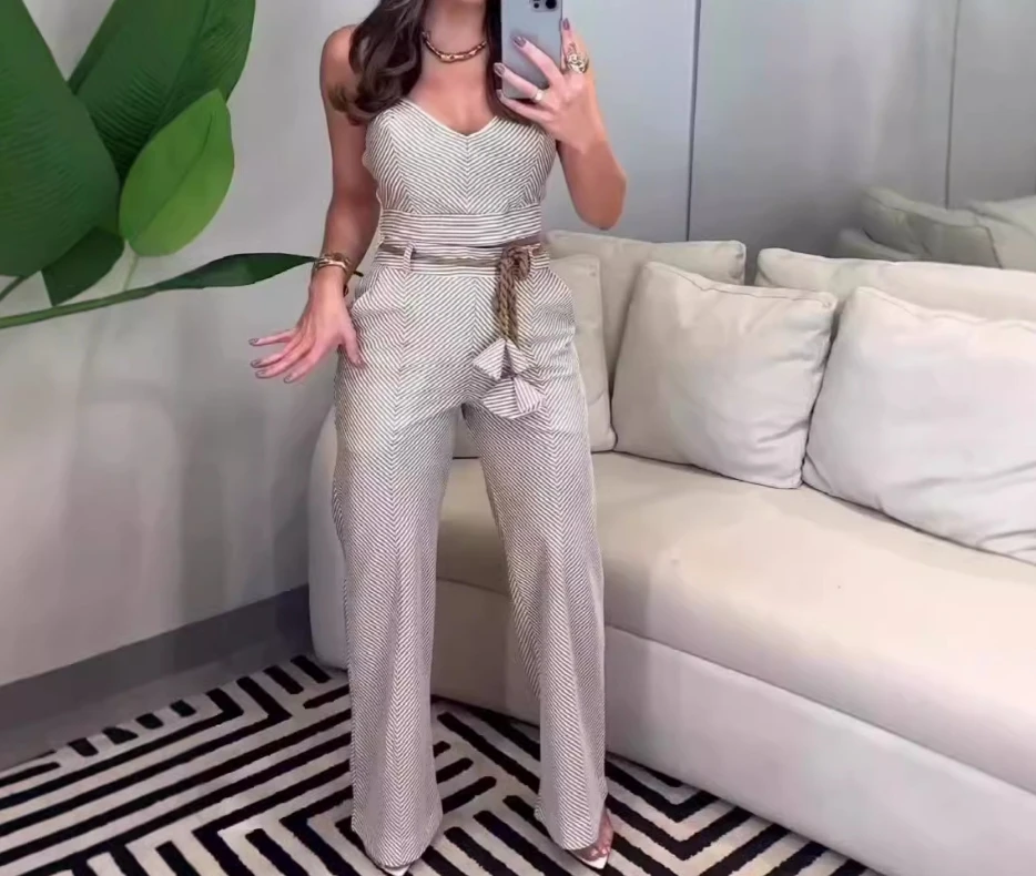 Женский Новый Повседневный Модный укороченный топ из двух частей брюки на