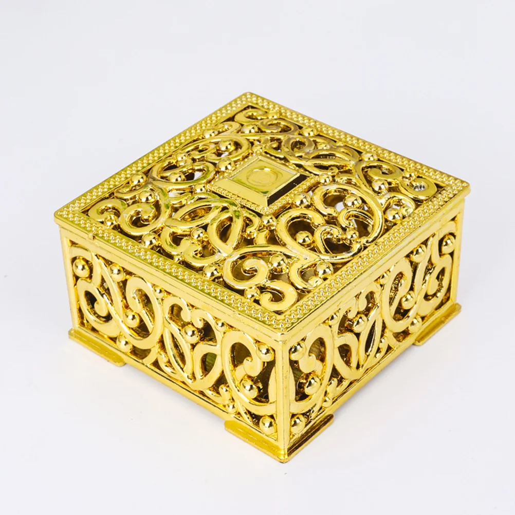 

24 PCS Candy Gift Box Wedding Boxes Party Favor Hollow Cube De Gold Treat Pattern