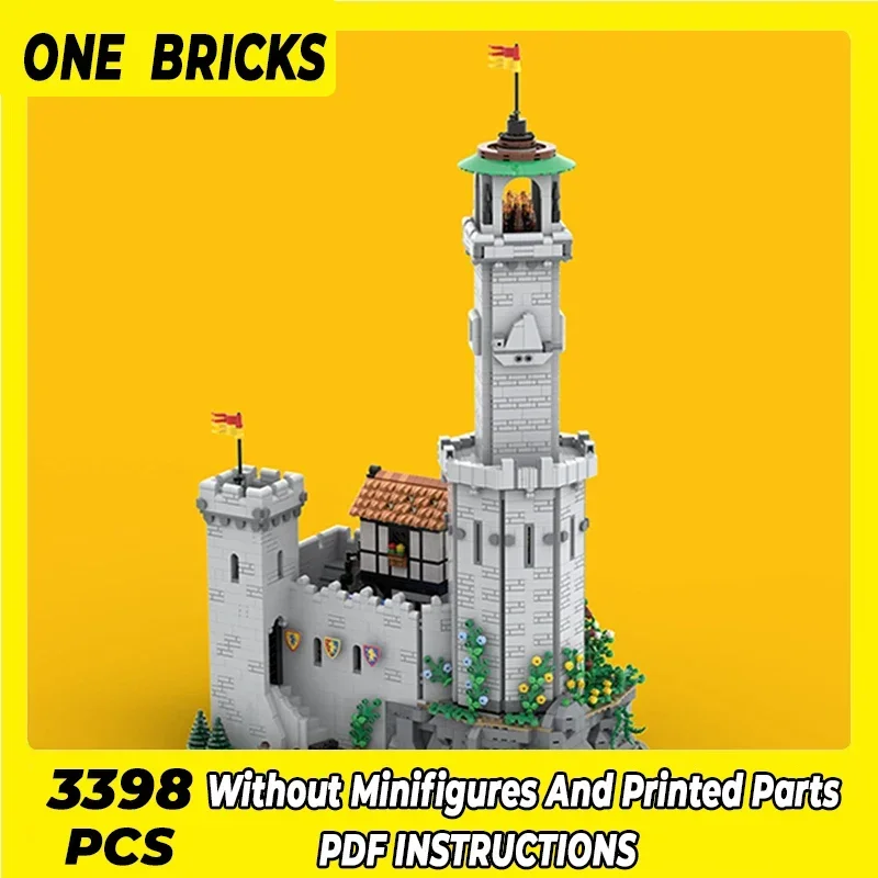 Moc строительные кирпичи модель замка льва сертифицированная технология маяка