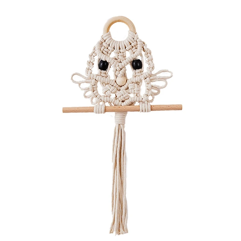 

Practical Macrame Wall Hanging Decor, Bohemian Woven Wall Hanging Tapestry, Owl Home Decor Knitted Tapestries for Kids Room