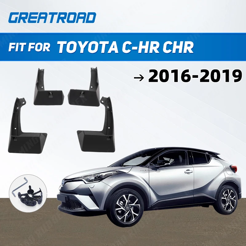 

4 шт. Брызговики от грязи для Toyota C-HR CHR 2016 2017 2018 2019, передние и задние брызговики, автомобильные аксессуары, автомобильный стиль