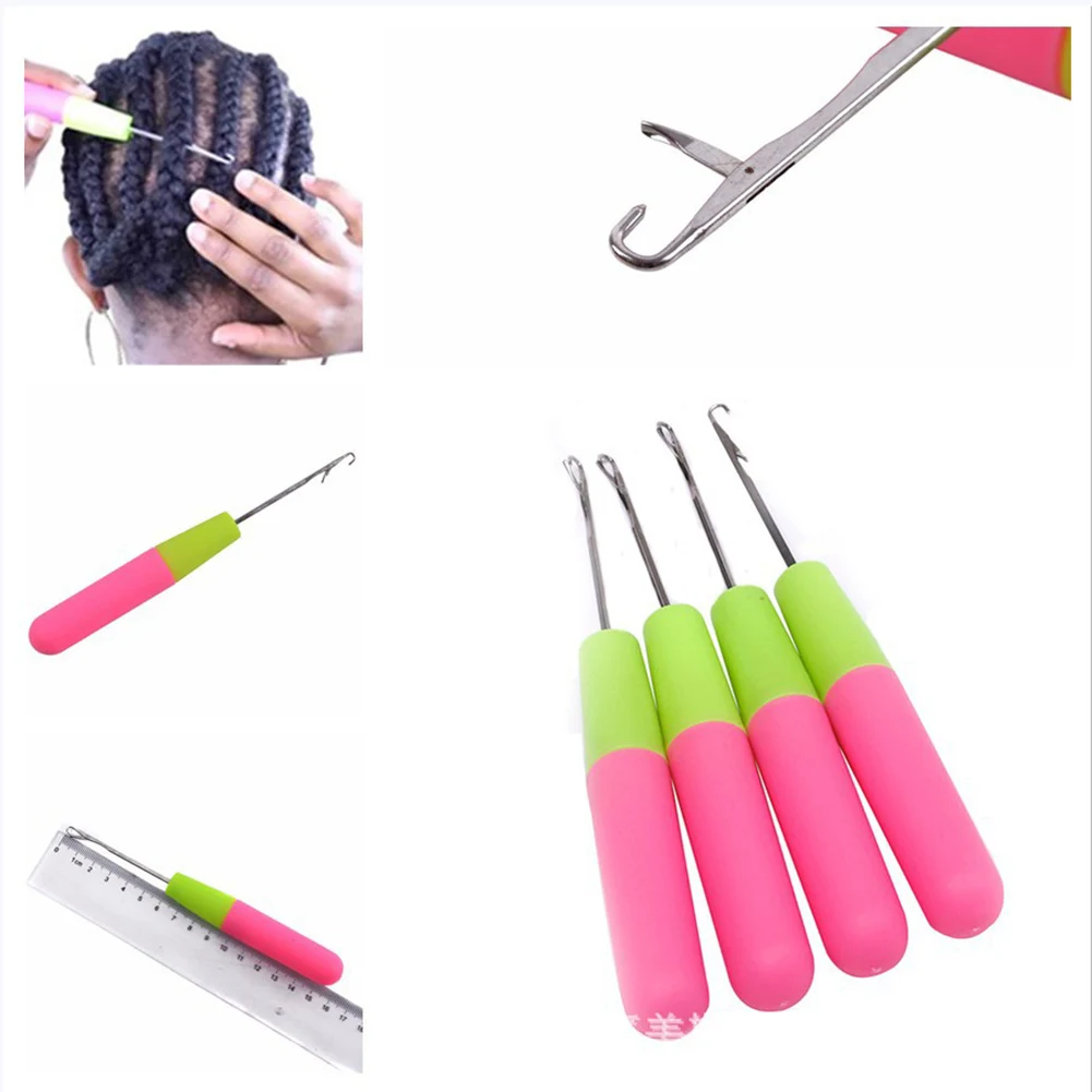

1pcs/lot Plastic Crochet Braid Needle Feather Hair Extension Tools Wig Hook Needles Threader Knitting Hooks Sewing Accessories