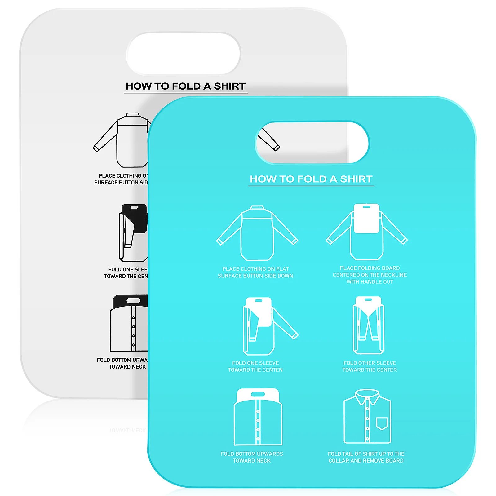 

2 Pcs Lazy Folding Board Shirt Adult Folder Clothing Costume Foldable Clothes Tool T-shirt Pp Costumes Adults