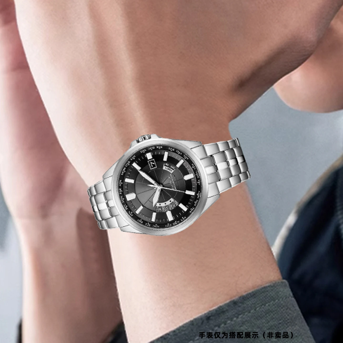 Фото Стальной ремешок с изогнутым интерфейсом 23 мм для Citizen Photokinetics CB0011-69L CB0180/0010, ремешок для часов из нержавеющей стали, мужские браслеты №2