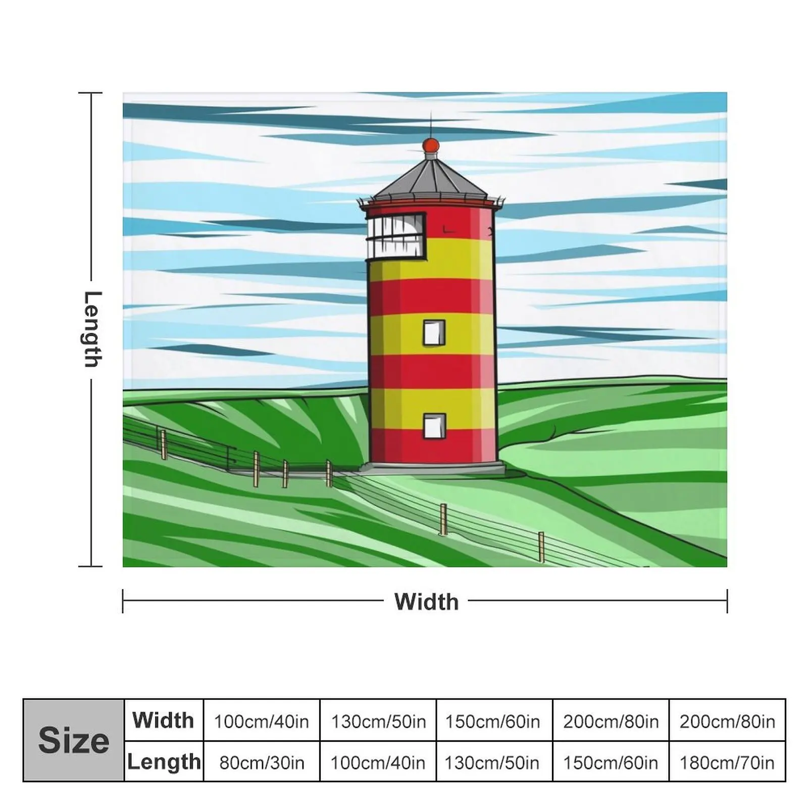 Роскошное дизайнерское винтажное одеяло для маяков Pilsum Leuchtturm милые Пледы