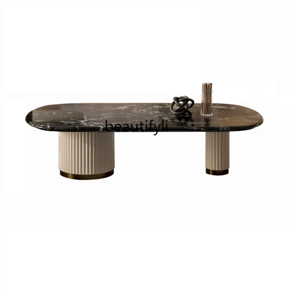 

Modern Light Luxury Coffee Table High-End Natural Luxury Stone Living Room Tea Table
