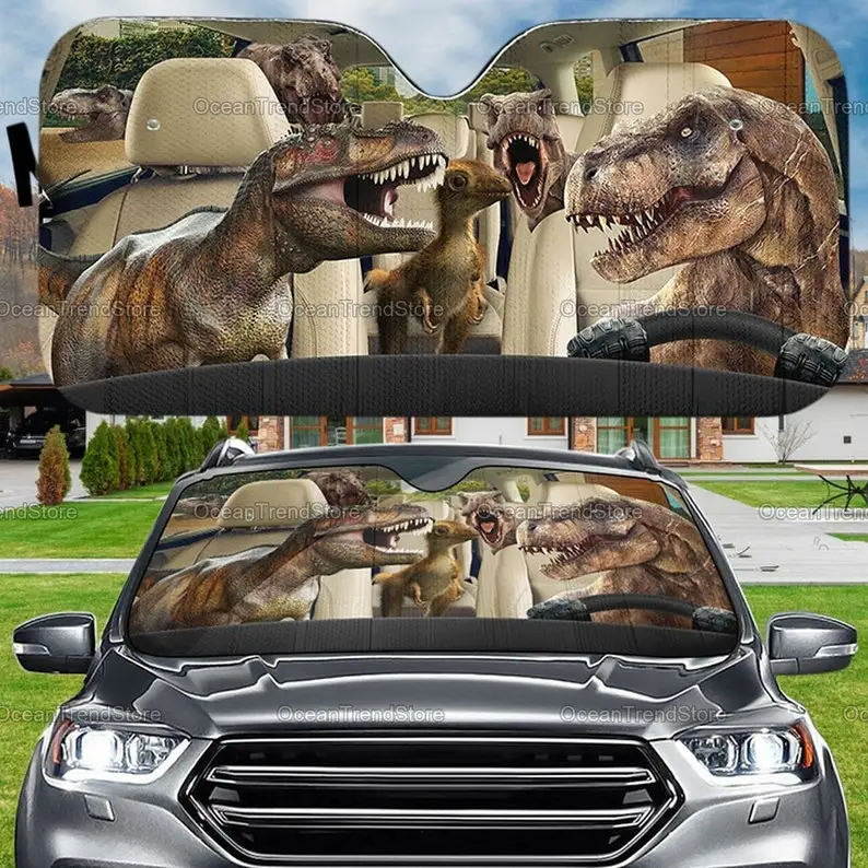 

Автомобильный солнцезащитный козырек тираннозавр, забавный солнцезащитный козырек динозавра, автомобильный солнцезащитный козырек диноз...