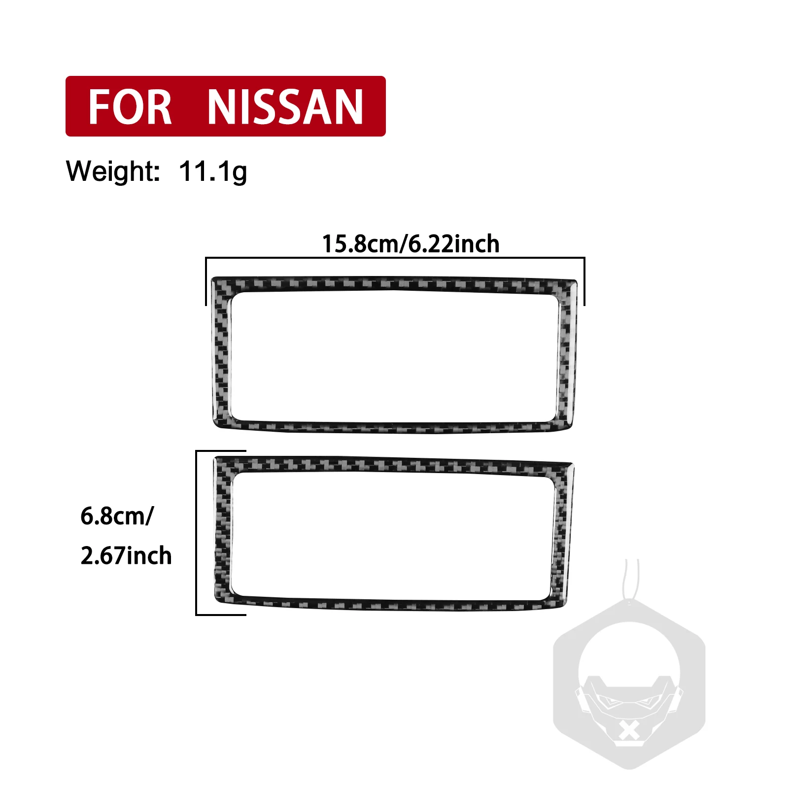 Зеркало для макияжа из углеродного волокна внешняя рамка автомобильные
