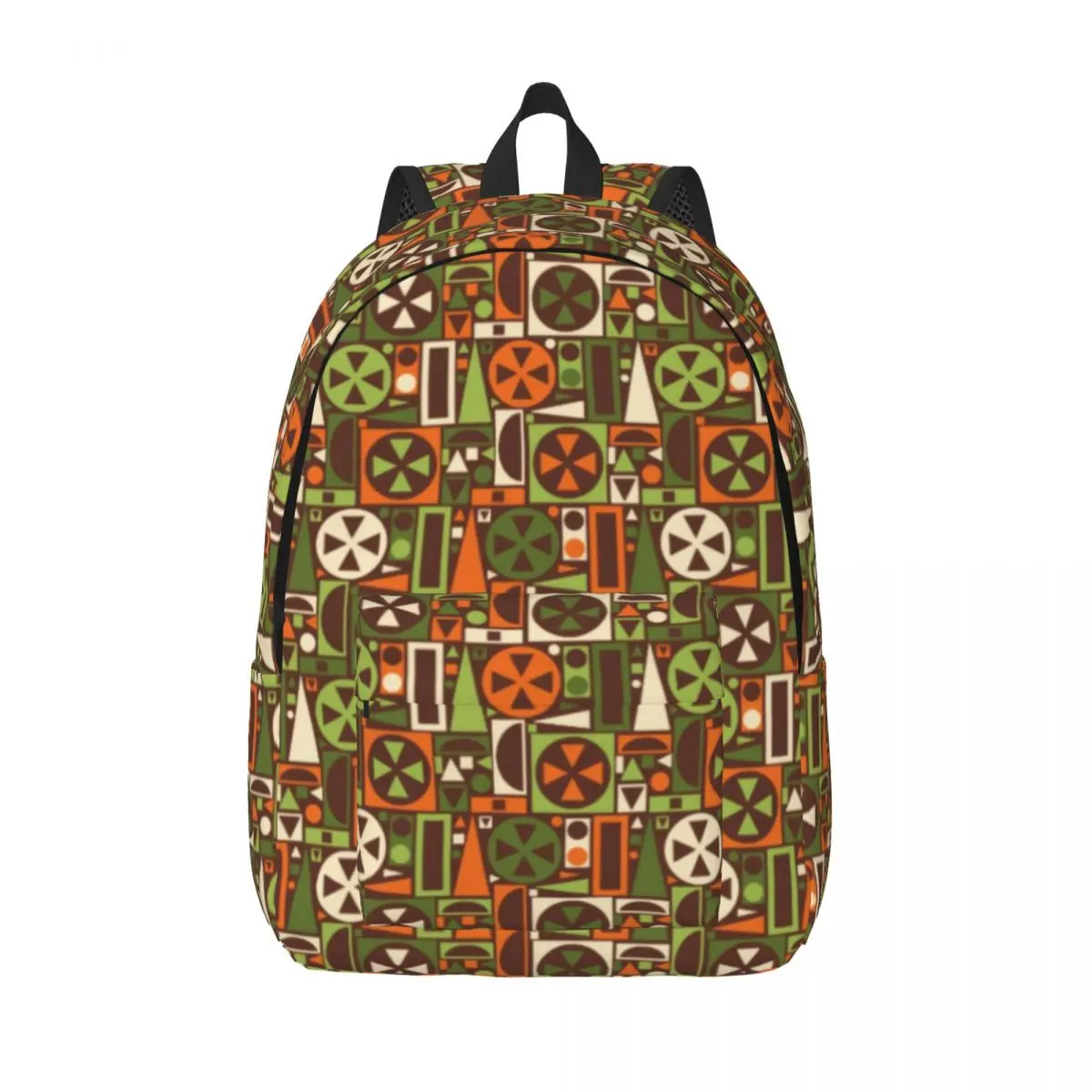 

Mid-Century Modern Canvas Backpacks Geometric Retro 50s 60s Bag Running Backpack Breathable Nice Bags