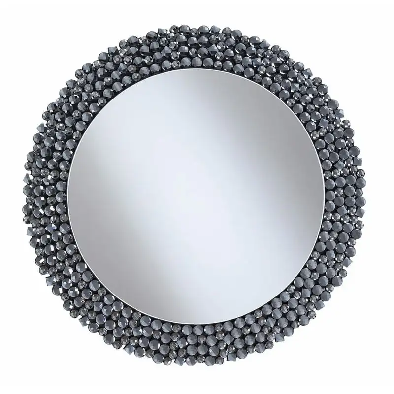 

Дизайнерское круглое современное настенное зеркало, серебристое-